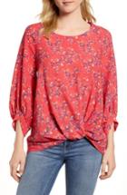 Women's Gibson X Living In Yellow Maggie Twist Hem Top, Size - Red