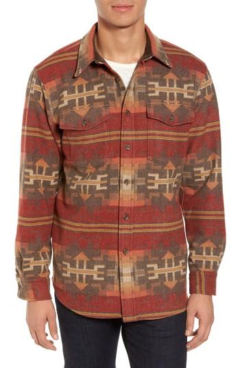 Men's Pendleton Pinetop Wool Shirt, Size - Red
