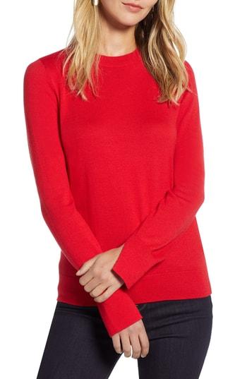 Women's Halogen Slit Sleeve Sweater - Red
