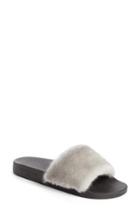 Women's Givenchy Genuine Mink Fur Slide Sandal Us / 36eu - Grey