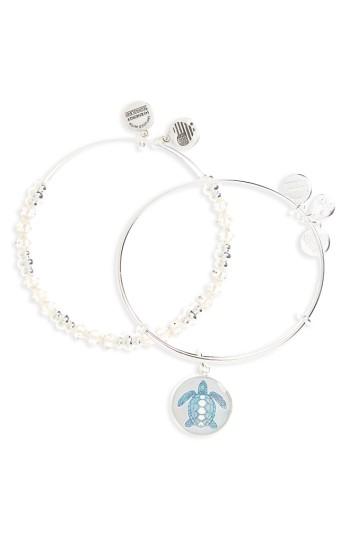 Women's Alex And Ani Art Infusion Sea Turtle Set Of 2 Bangles