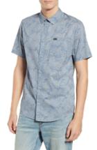 Men's Rvca Shimmy Woven Shirt - Blue