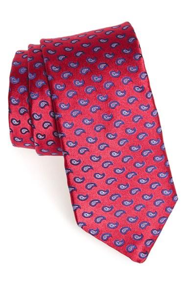 Men's Ted Baker London Paisley Silk Tie, Size - Red