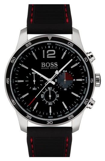 Men's Boss Professional Chronograph Leather Strap Watch, 42mm