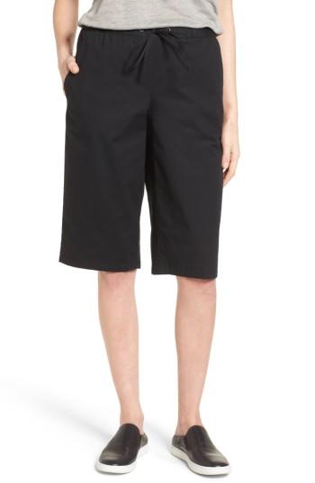 Women's Eileen Fisher Drawstring Stretch Organic Cotton Pants - Black