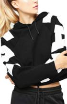 Women's Ivy Park Logo Boxy Crop Hoodie, Size - Black