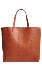 Madewell Transport Perforated Leather Tote - Brown