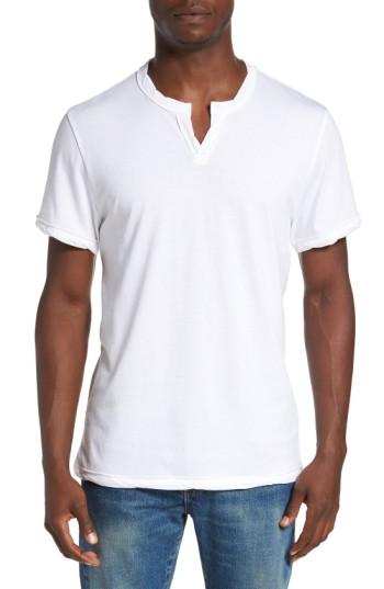 Men's Alternative Notched Neck Organic Cotton T-shirt - White