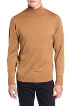 Men's John Smedley 'richards' Easy Fit Turtleneck Wool Sweater, Size - Beige