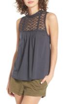 Women's Hinge Lace Tank, Size - Blue
