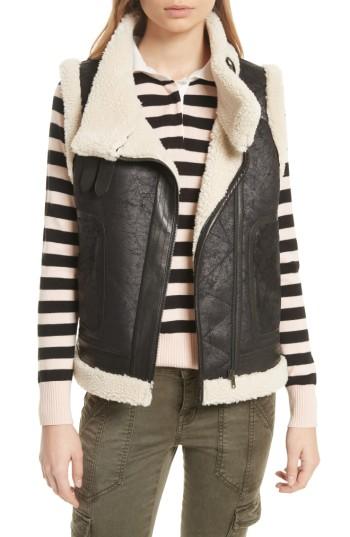 Women's Joie Danay Faux Shearling Vest - Black