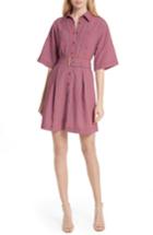 Women's Diane Von Furstenberg Belted Stripe Shirtdress - Pink