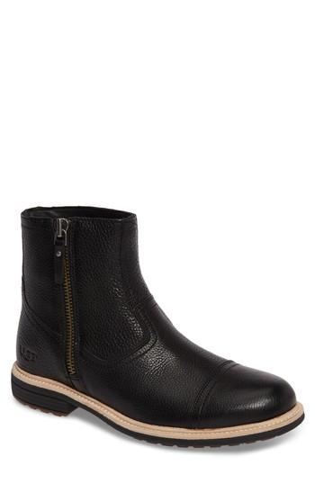 Men's Ugg Dalvin Zip Boot With Genuine Shearling M - Black