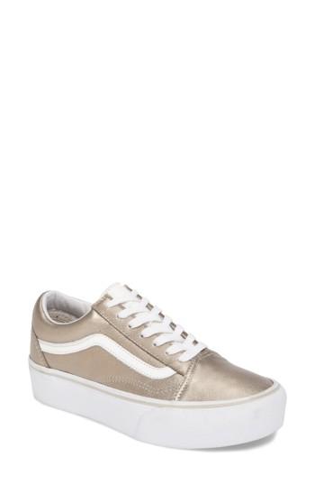 Women's Vans Old Skool Platform Sneaker M - Metallic