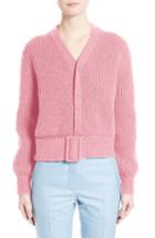 Women's Victoria Beckham Belted Wool Sweater - Pink