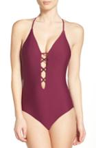 Women's Bca Move Along One-piece Swimsuit - Burgundy
