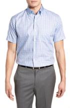 Men's Peter Millar Crown Soft Carlsplaid Regular Fit Sport Shirt, Size - Pink