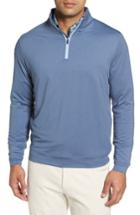 Men's Peter Millar Perth Quarter Zip Stretch Pullover, Size - Blue