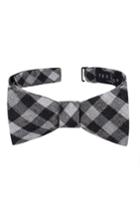 Men's Ted Baker London Gingham Silk Blend Bow Tie, Size - Black