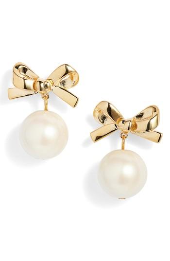 Women's Kate Spade New York Skinny Mini Imitation Pearl Drop Earrings