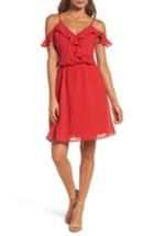 Women's Fraiche By J Ruffle Cold Shoulder Dress