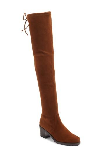 Women's Stuart Weitzman Elevated Over The Knee Boot .5 M - Brown