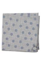 Men's Armstrong & Wilson Feeling Grey Cotton Pocket Square, Size - Grey