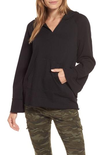 Women's Caslon Bell Sleeve Hoodie - Black