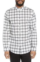 Men's Calibrate Trim Fit Plaid Sport Shirt - White