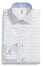 Men's Lorenzo Uomo Trim Fit Paisley Dress Shirt .5 - 32 - Blue