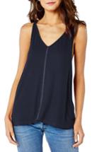 Women's Michael Stars Ribbed Trapeze Tank, Size - Blue