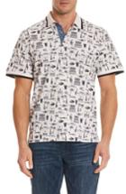 Men's Robert Graham Missile Pique Polo - Beige
