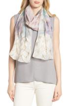 Women's Ted Baker London Alieee- Sea Of Clouds Long Silk Scarf, Size - White