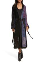 Women's Diane Von Furstenberg Burnout Velvet Kimono Wrap Dress, Size - Purple