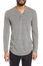 Men's Goodlife Scallop Henley, Size - Black