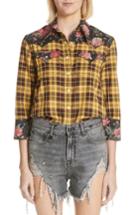 Women's R13 Exaggerated Collar Cowboy Shirt - Yellow