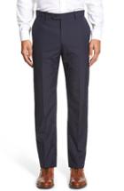 Men's Monte Rosso Flat Front Check Wool Trousers