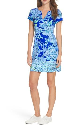 Women's Lilly Pulitzer Sophiletta Upf 50+ Shift Dress, Size - Blue