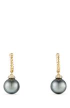 Women's David Yurman Solari Hoop Earrings With Diamonds And Genuine Pearl
