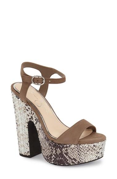 Women's Jessica Simpson 'whirl' Platform Sandal M - Beige