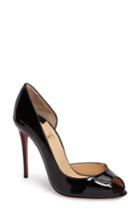 Women's Christian Louboutin Demi Half D'orsay Peep Toe Pump