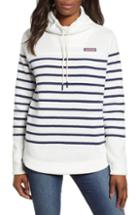 Women's Vineyard Vines Funnel Neck Stripe Sweater - White