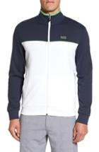 Men's Boss Green Skaz Full Zip Fleece Jacket, Size - White