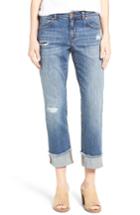 Women's Caslon Distressed Roll Cuff Crop Jeans