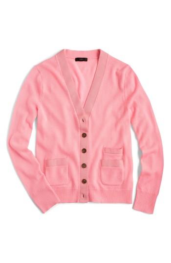 Women's J.crew Harlow Merino Wool Cardigan, Size - Pink