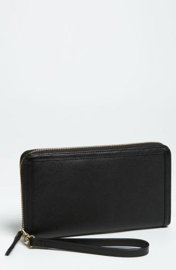 Women's Halogen Zip Around Leather Travel Wallet -