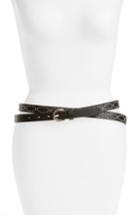 Women's Accessory Collective Studded Faux Leather Double Wrap Belt