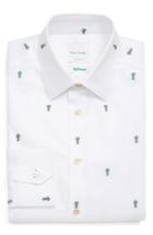 Men's Paul Smith London Extra Trim Fit Embroidered Cactus Dress Shirt