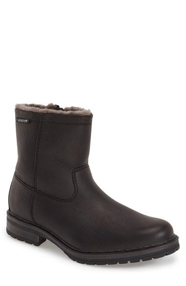 Men's Mephisto Leonardo Genuine Shearling Lined Boot M - Black