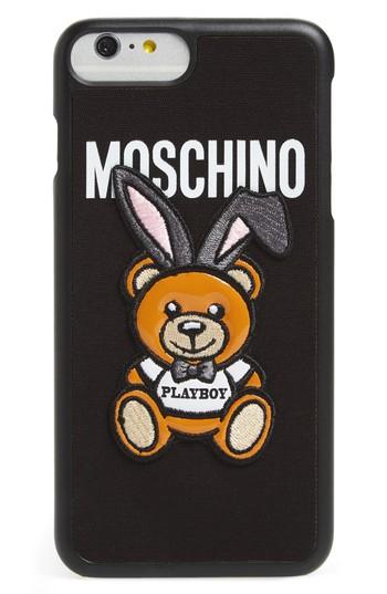 Moschino X Playboy Bunny Bear Iphone 7 Case - Black